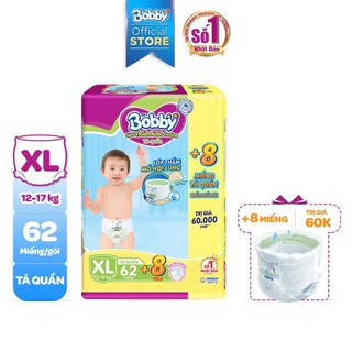 [🎁Tặng 8 miếng]Tã Quần Bobby M76 miếng