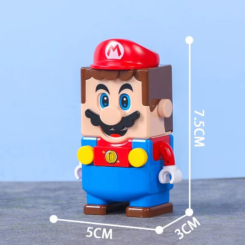 Đồ chơi lắp ráp Sluban hình nhân vật Mario Luigi mini cho trẻ nhỏ