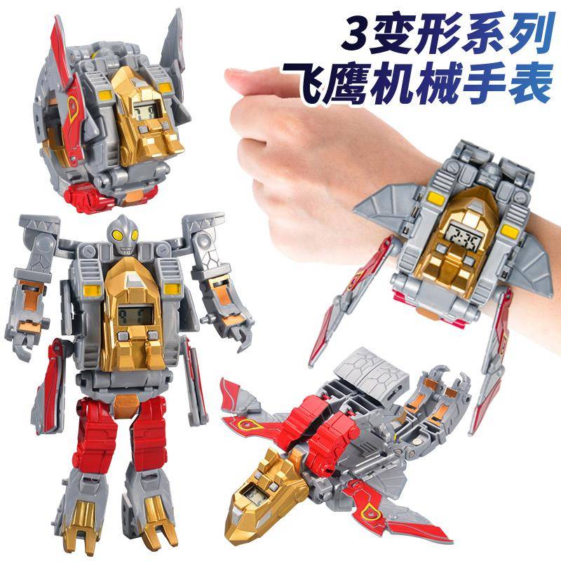 Đồng hồ đeo tay biến hình robot khủng long độc đáo dành cho trẻ em