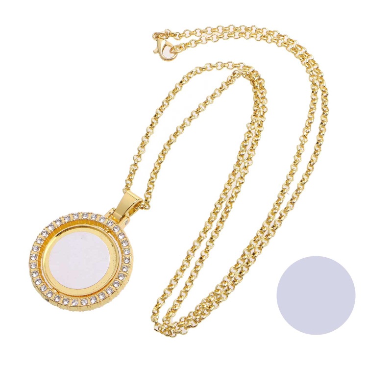 Vòng cổ Mặt Tròn Bằng Kim Loại Tùy Chỉnh Nhiệt Độ Dành Cho Bạn Bè Famy