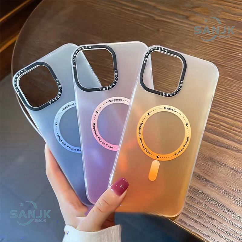 Ốp Điện Thoại Acrylic Mặt Nhám Màu Gradient Chống Sốc Cho iPhone 11 12 13 PRO MAX 12 mini 13mini 11 PRO MAX