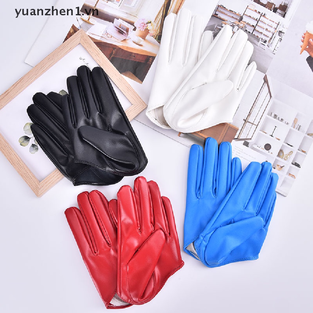Găng Tay Da PU Hở Ngón Thời Trang Cho Nữ