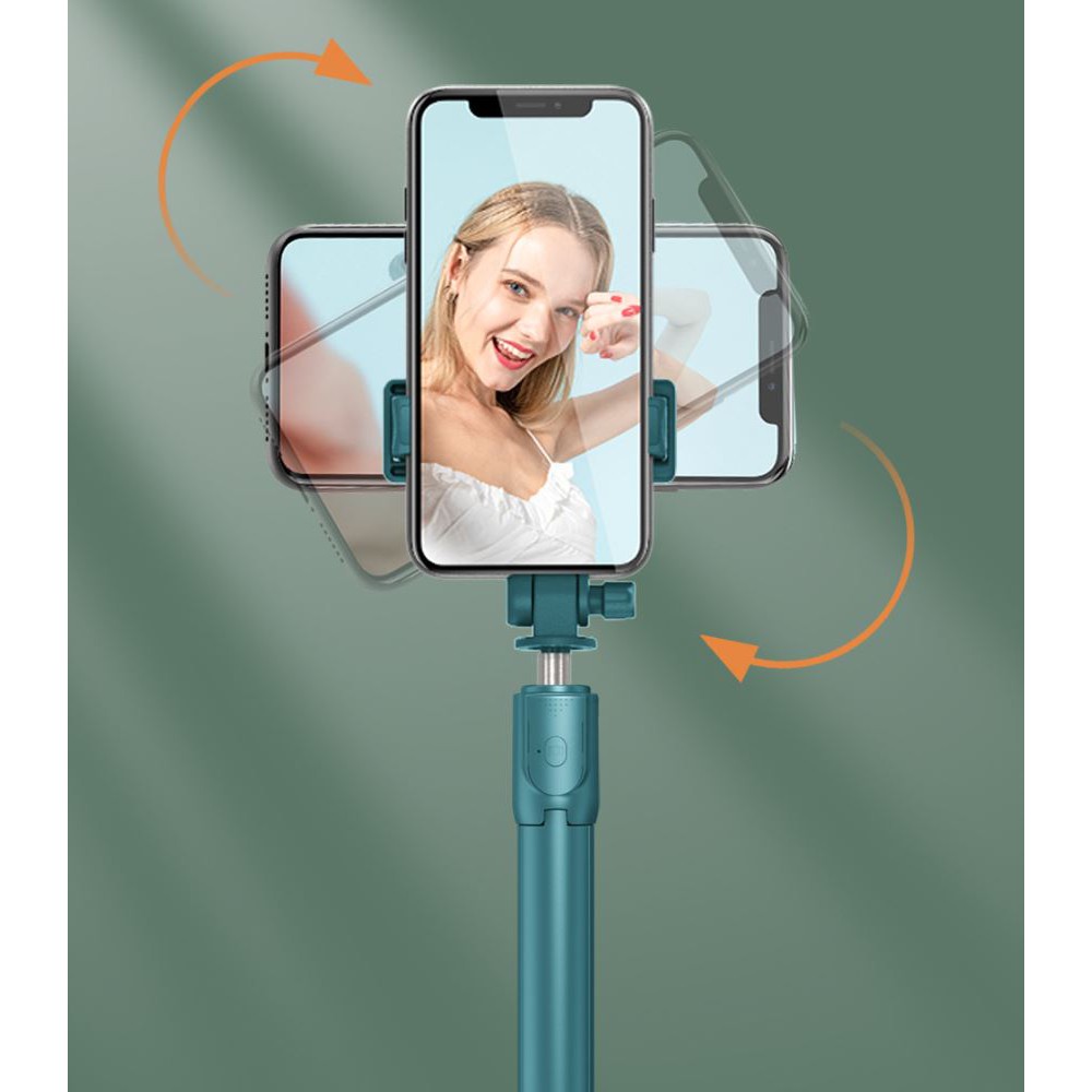 Gậy tự sướng đa năng bluetooth Selfie Stick Tripod R1'  + Giá đỡ điện thoại 3 chân + Remote Bluetooth