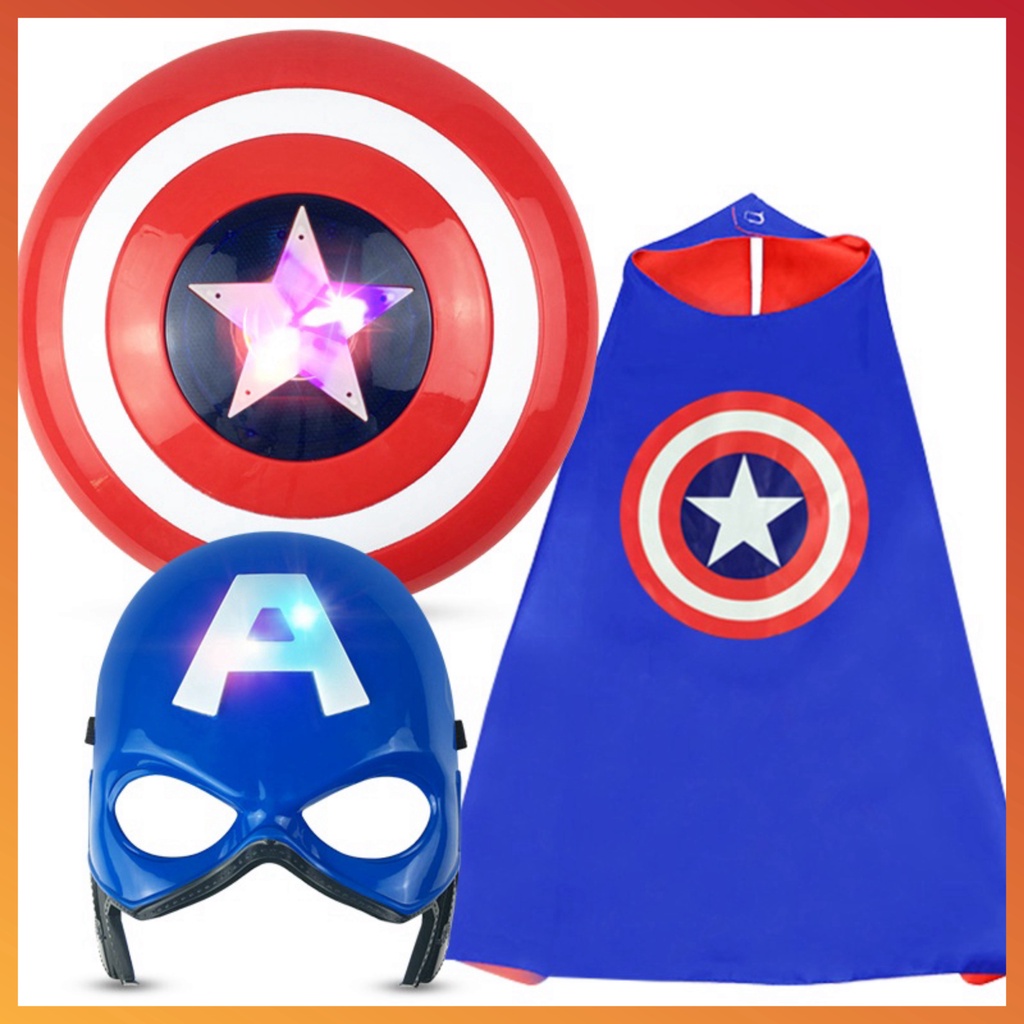 SET Đồ chơi Đội trưởng Mỹ phát sáng, có âm thanh Captain America