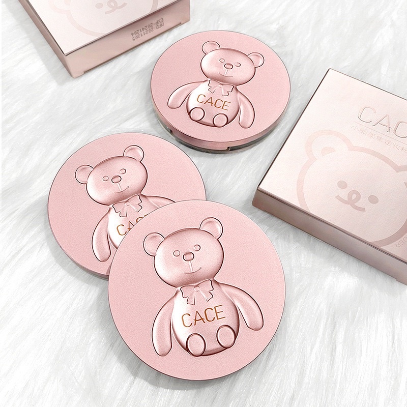Phấn Phủ Kiềm Dầu Che Khuyết CACE bear Lâu Trôi Không Thấm Nước Tone Sáng Tự Nhiên
