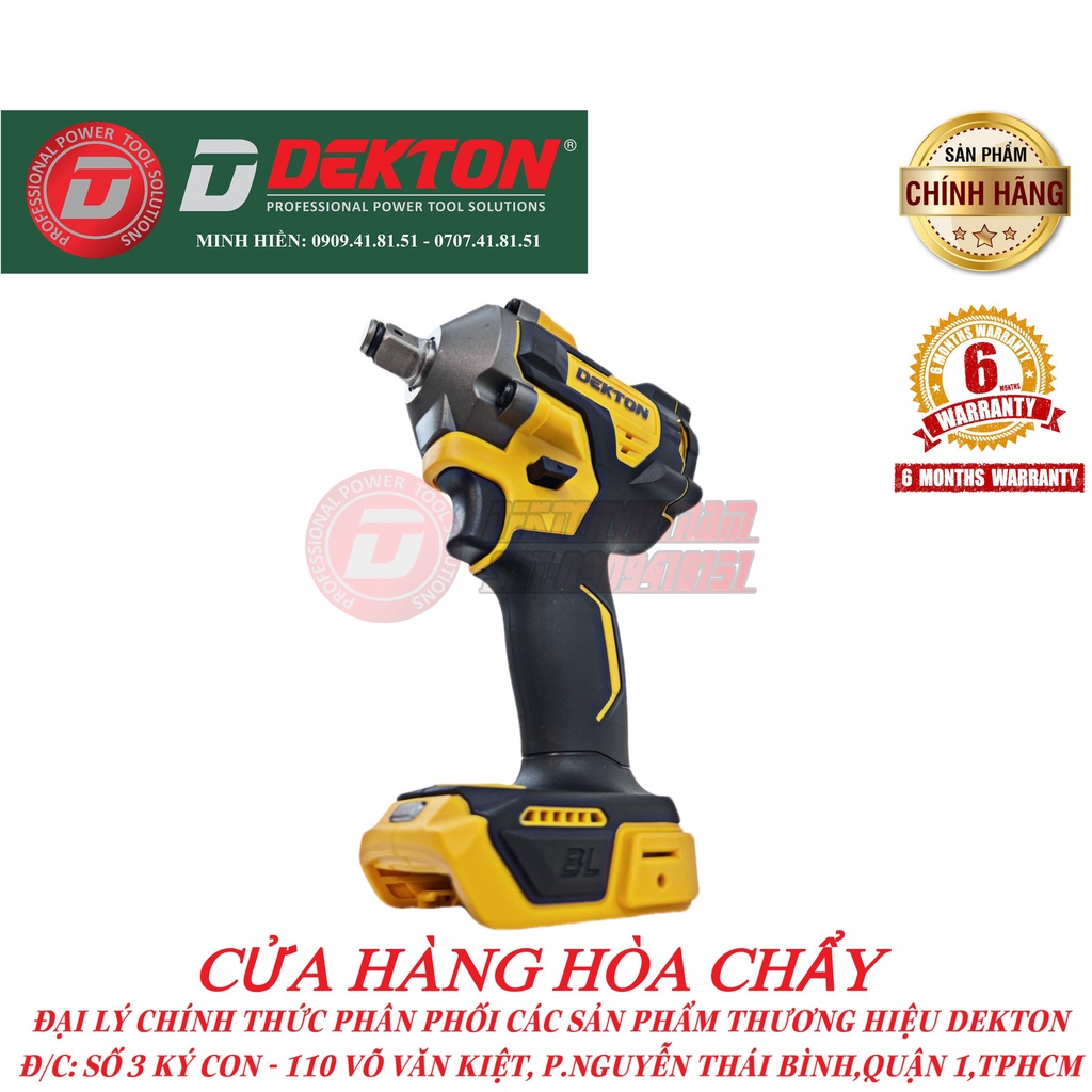 Máy Siết Bulong Dekton 380N.m / DW20-IW380NCP / Chân Pin Phổ Thông Dewalt / Dòng Compact Wrench - Thân Nhỏ Gọn