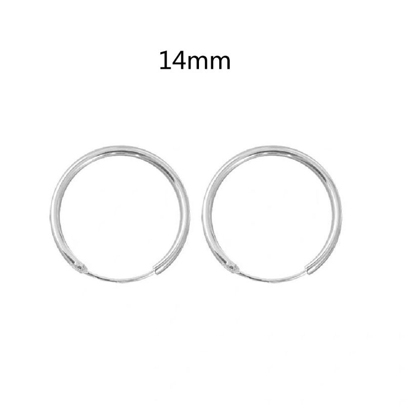 Bông Tai Mạ Bạc 925 Hình Tròn Đơn Giản Phong Cách Dân Tộc