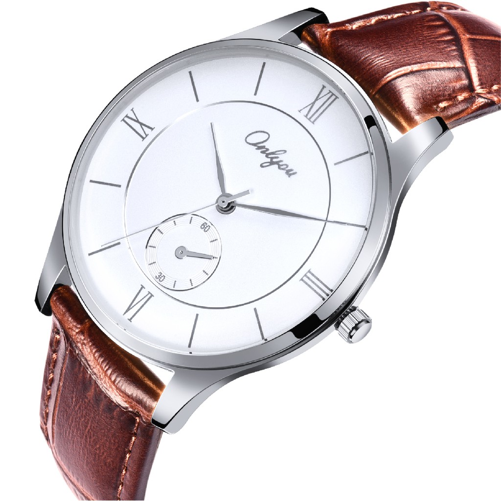 Đồng hồ Onlyou Nam 8891GA Dây da 38mm