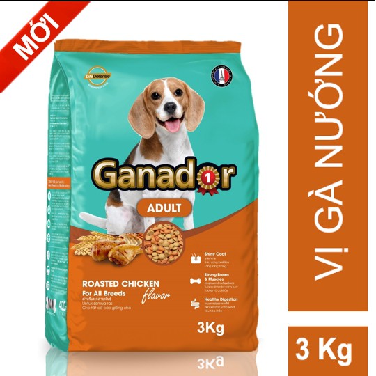 [Mới]Combo 2 gói Thức ăn cho chó trưởng thành Ganador vị gà nướng Adult Roasted Chicken Flavor 3kg/gói