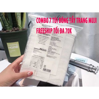 Bông tẩy trang Muji 7 túi 189 miếng FREESHIP 70K