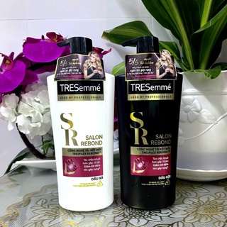 Combo Dầu Gội, Dầu Xả TRESEMME Salon Rebond Cho tóc hư tổn với Công Nghệ Tái Kết Nối Giúp ngăn gãy rụng tóc 640g, 620g