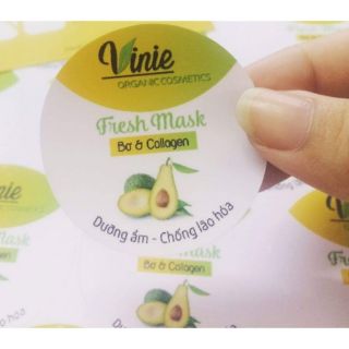 Combo Tem giấy dán cắt sẵn theo yêu cầu khổ A3