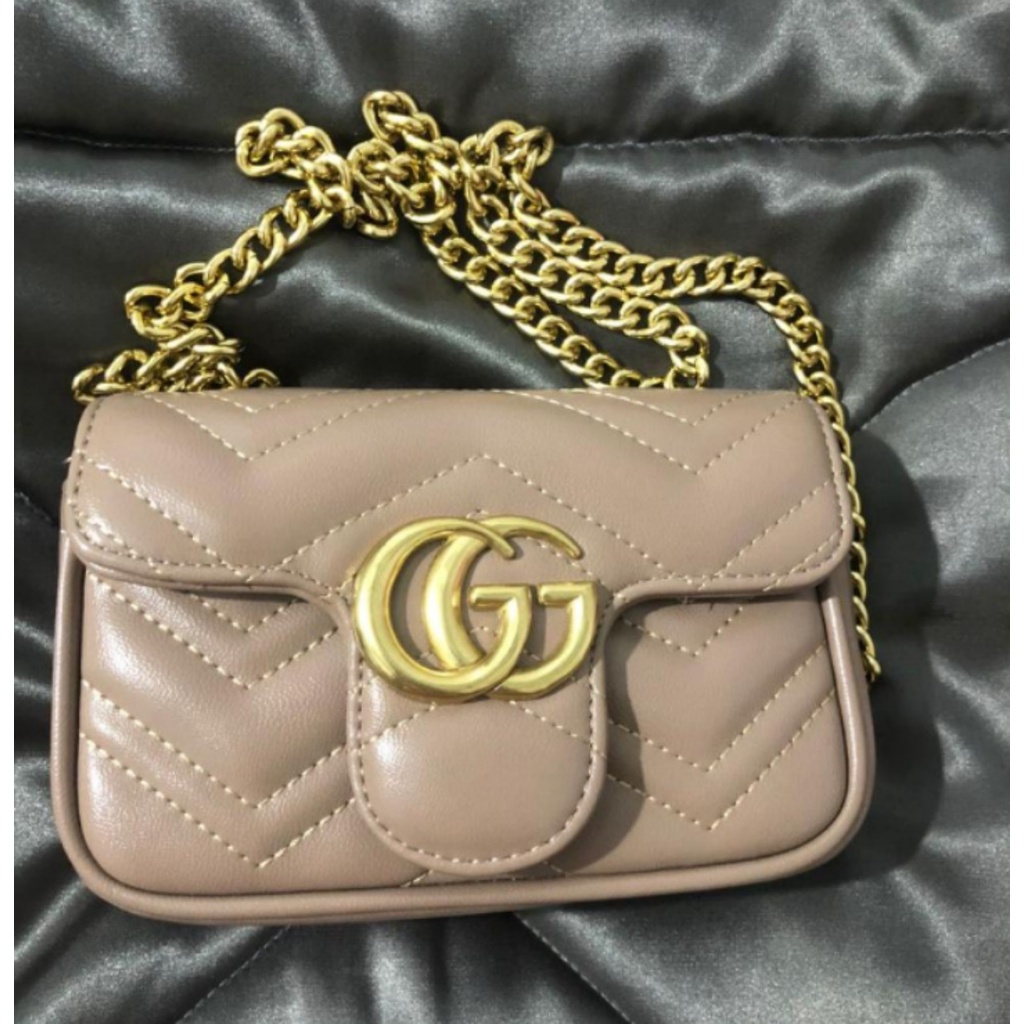 Túi xác GC 3 màu, da mềm form chuẩn size 18 dây xích đeo chéo-T024