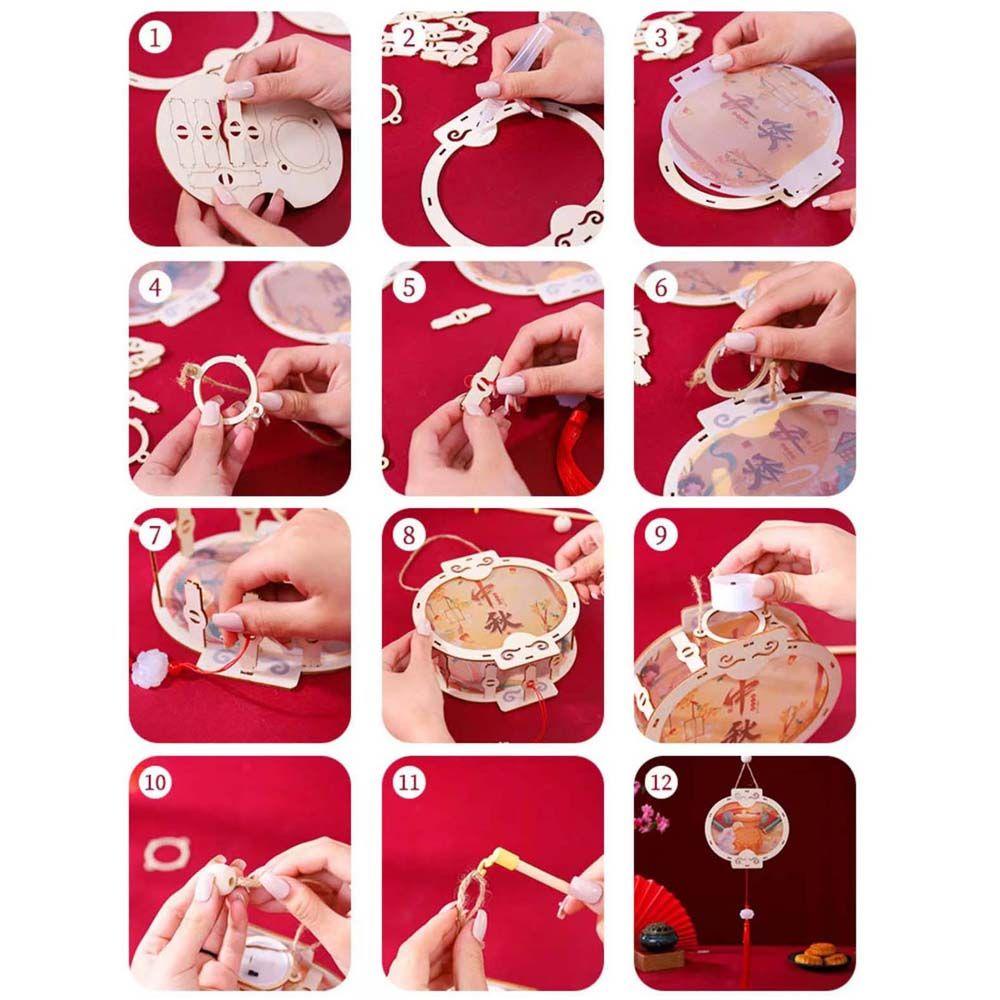 Lồng Đèn Giấy Thủ Công Hình Thỏ Và Hoa Phong Cách Trung Hoa Cổ Điển