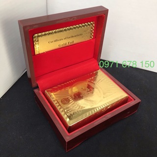 Bộ bài mạ vàng 24k