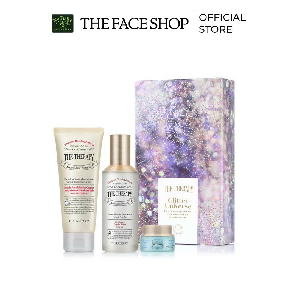 Bộ Tinh Chất Phục Hồi Da THEFACESHOP The Therapy First Serum Special Set (2020 Holiday) (3pc)