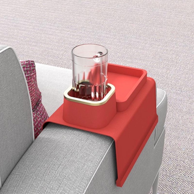 Ghế dựa tay Ghế trường kỷ Ghế sofa Bàn điều khiển từ xa Giá đỡ trên cùng Khay tổ chức bằng silicon với Khay giữ cốc
