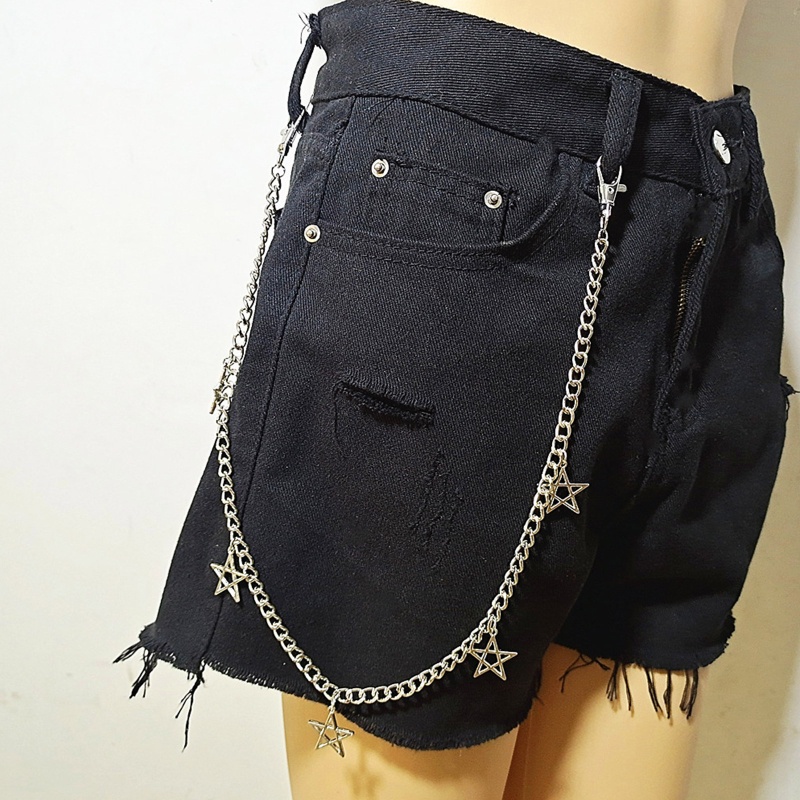 Dây Xích Trang Trí Quần Jean Một Lớp Hình Ngôi Sao Năm Cánh Phong Cách Punk YOUYO