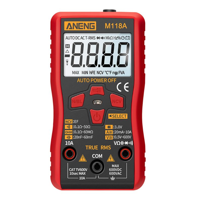 Đồng Hồ Vạn Năng Kỹ Thuật Số M118A Rms Mini Thông Minh Kèm Phụ Kiện Ncv 6000