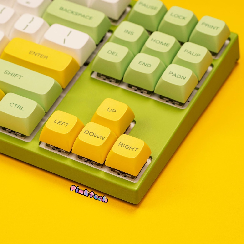 Keycap Banana XDA 124 key chất liệu PBT in Dyesud dành cho bàn phím cơ tằng kèm keypuller