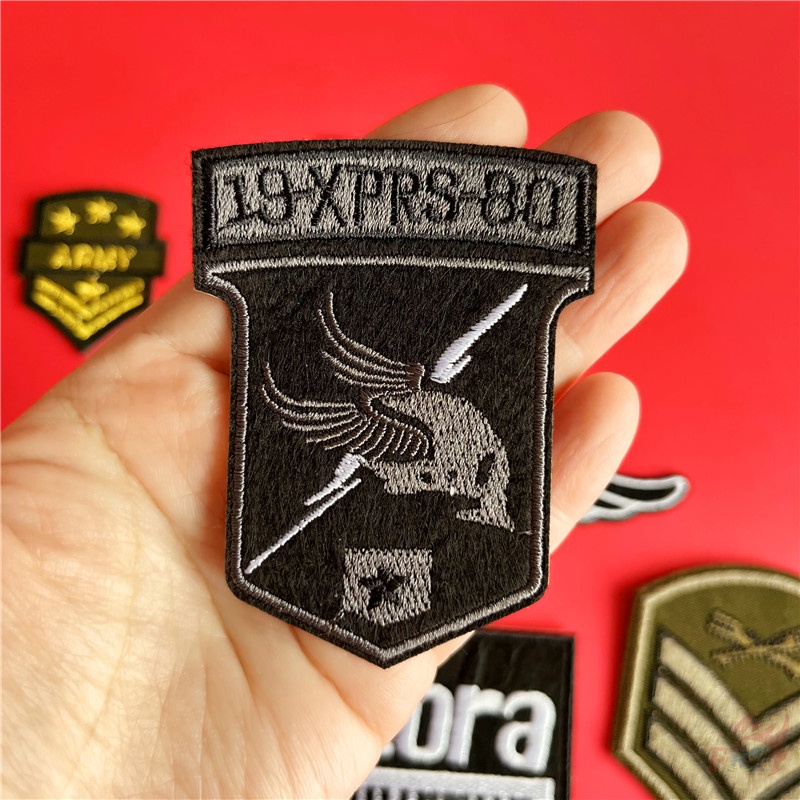 ☸ Sticker Hình Đầu Lâu Và Cánh Đại Bàng Dán Trang Trí Quần Áo ☸ 1 Miếng Dán Ủi Trang Trí Quần Áo