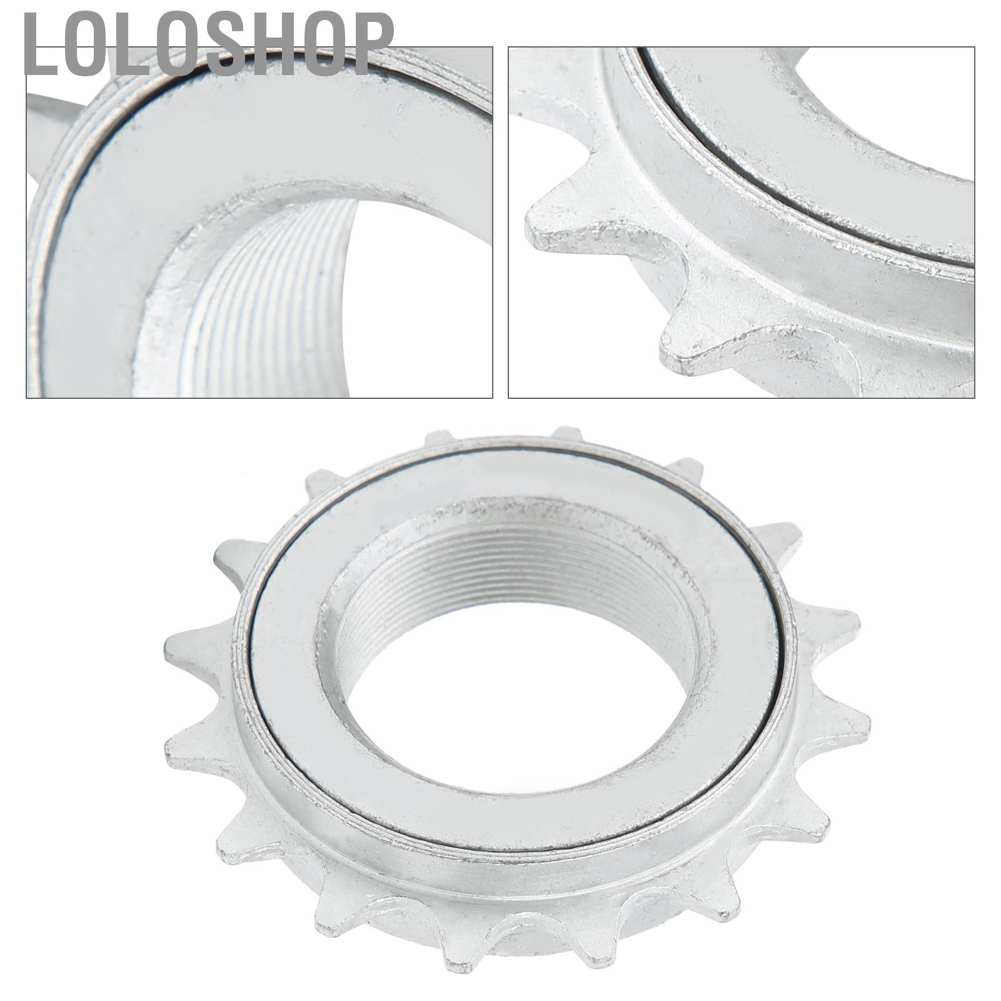 Loloshop 16T Stainless Steel Single Speed Flywheel Bicycle Accessory for Mountain Road Bike