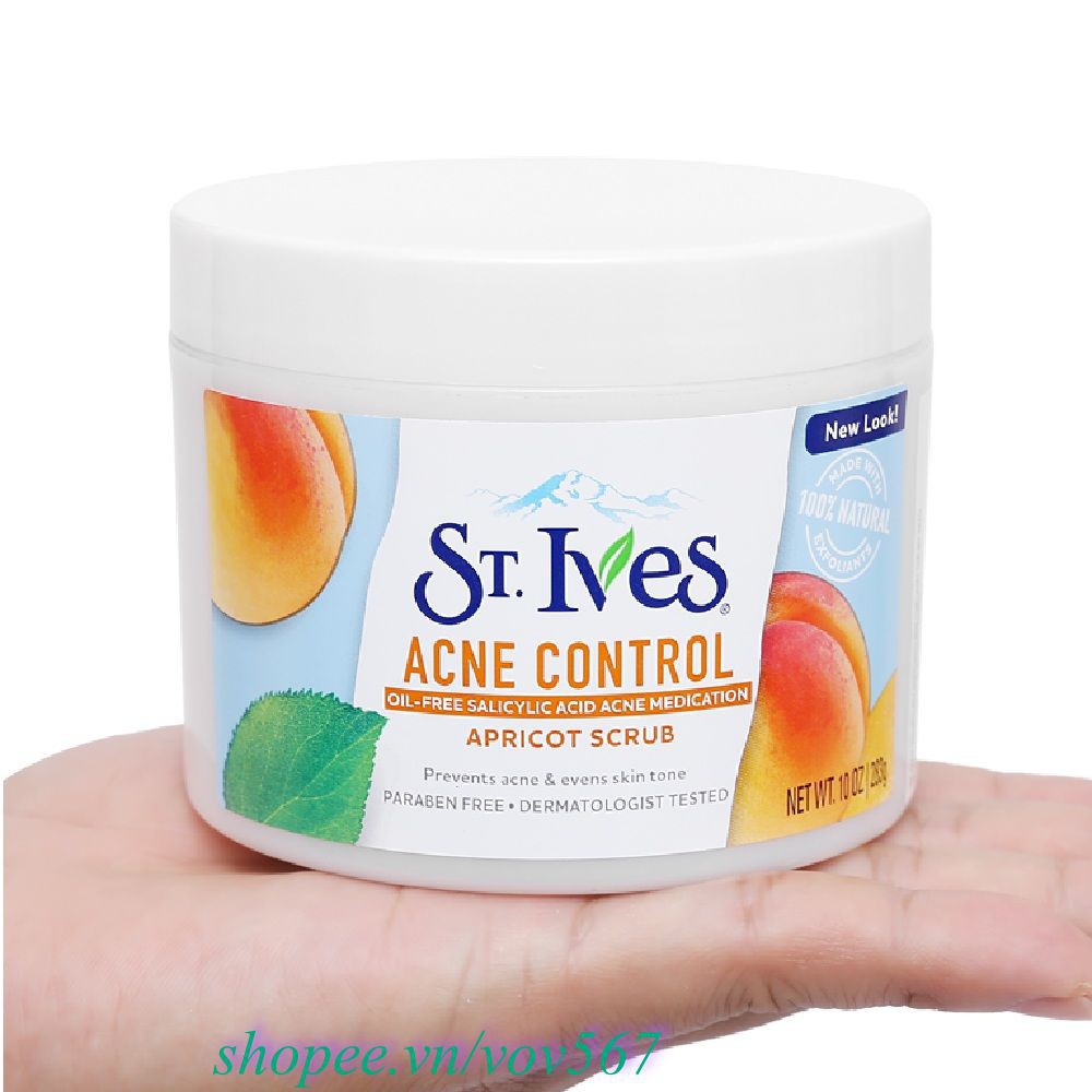 Tẩy Tế Bào Chết 283g St.Ives Hương Mơ Acne Control, vov567 Hàng Chính Hãng Giá Sỉ.