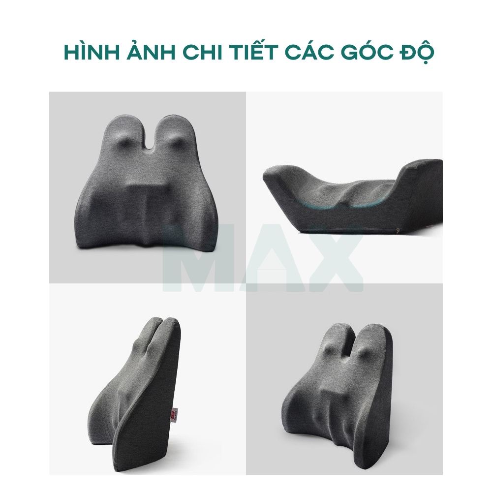Gối tựa lưng công thái học cao cấp chuẩn form hỗ trợ cột sống và thắt lưng