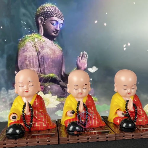Tượng Phật Gõ Mõ Gật Đầu Có Tiếng Mõ