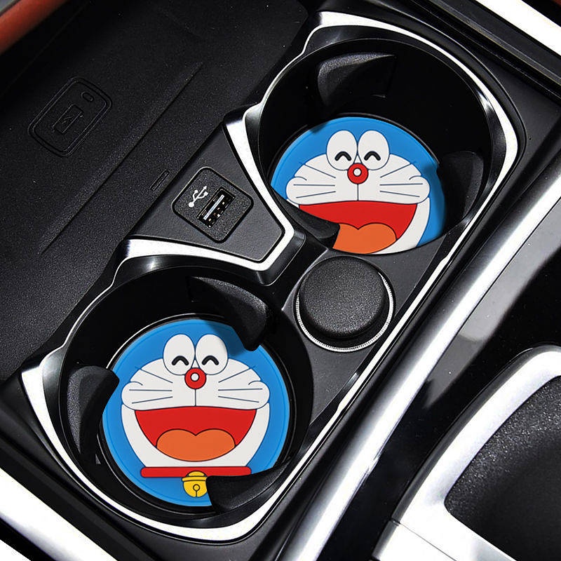 Car Water Cup Mat General Creative Cute Storage Pad Car Coaster Doraemon Decoration Office All Products jBKE