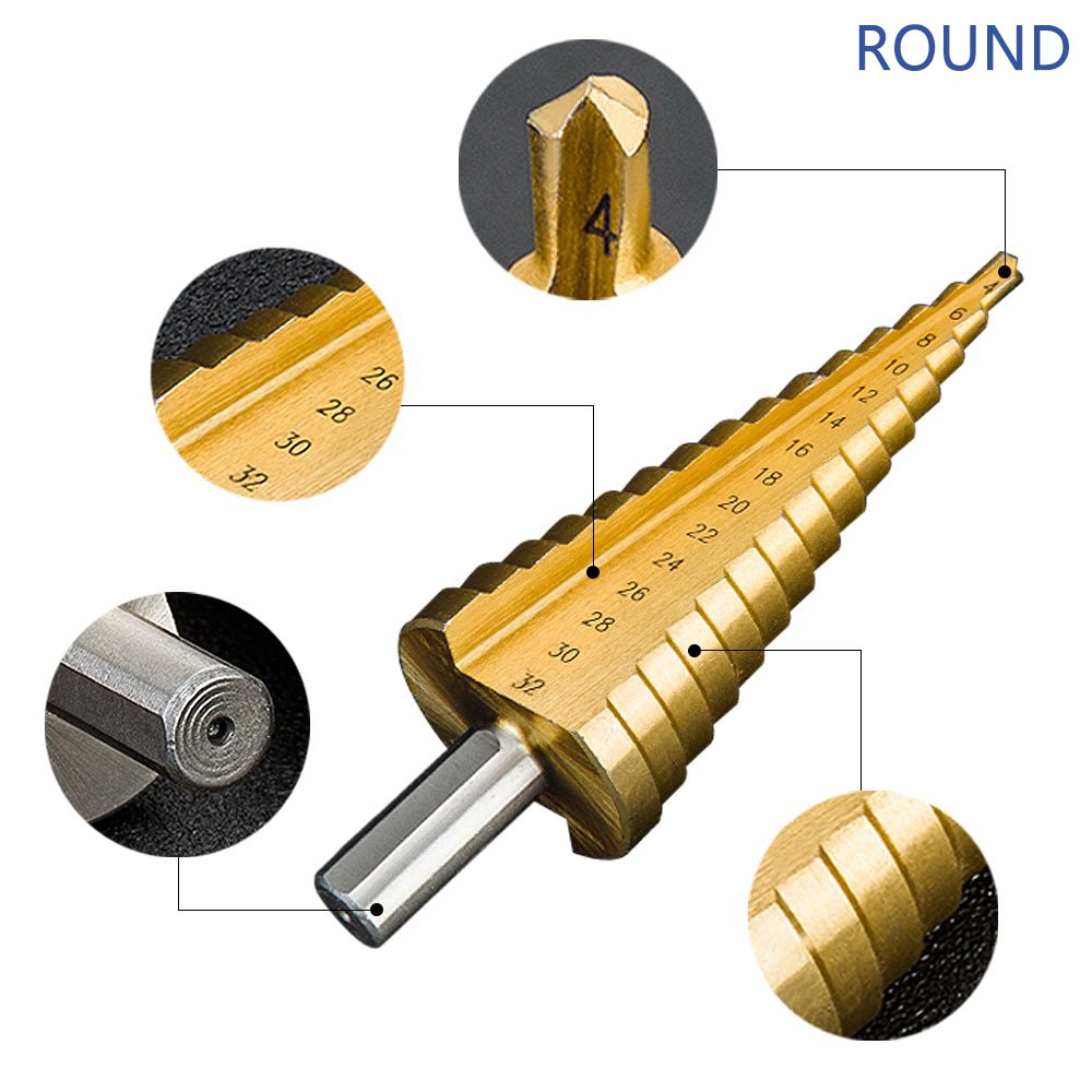EKEZ Mũi khoan bước đuôi lục giác mạ titan chất lượng cao
