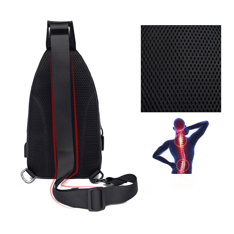 CSONLINEMALL Túi Đeo Chéo Ngực Chống Thấm Nước Mới Cho Nam