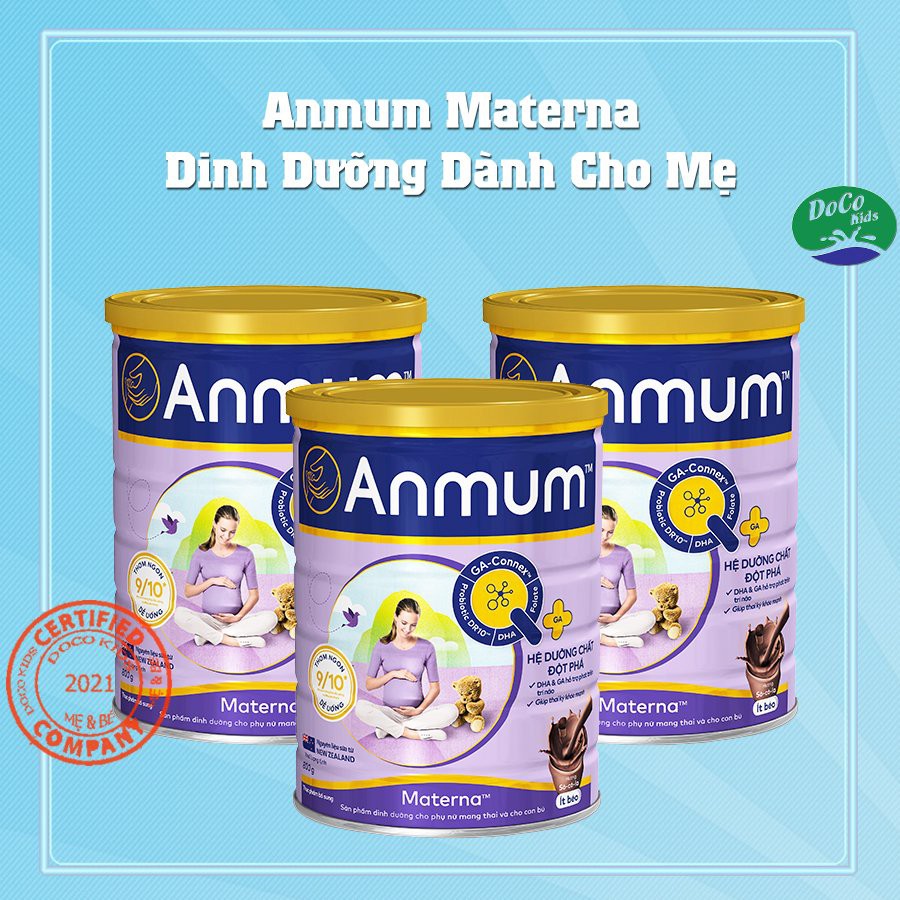 Sữa bầu Anmum Materna vị Vani, Socola, Hộp 800g, Dành cho bà mẹ mang thai và cho con bú