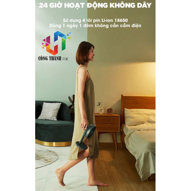 [Hàng Chính Hãng] Quạt Đứng/Để Bàn Jisulife FA13/FA13X Kèm Cáp Type C Pin 8000mAh | BigBuy360 - bigbuy360.vn