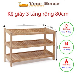 Kệ giày, kệ dép 3 tầng your house gỗ tự nhiên chất lượng xuất khẩu
