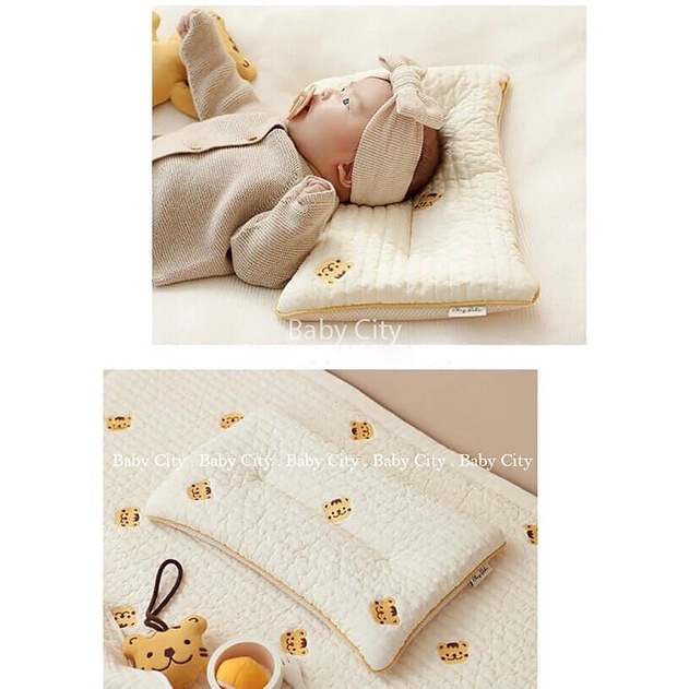 Gối Bông Thêu xuất Hàn Thoáng Khí Cho Bé Sơ Sinh Babibu - GBT