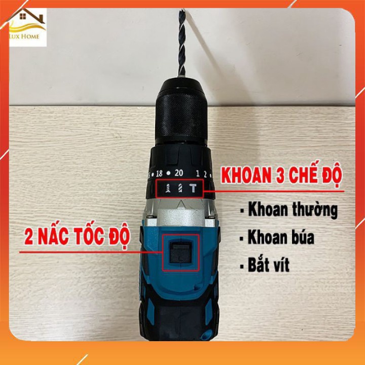 máy khoan Makita 118v 2 pin tặng bộ phụ kiện 30 món