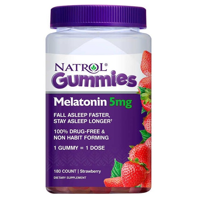 Kẹo dẻo ngủ ngon Natrol Melatonin Gummies 90 viên