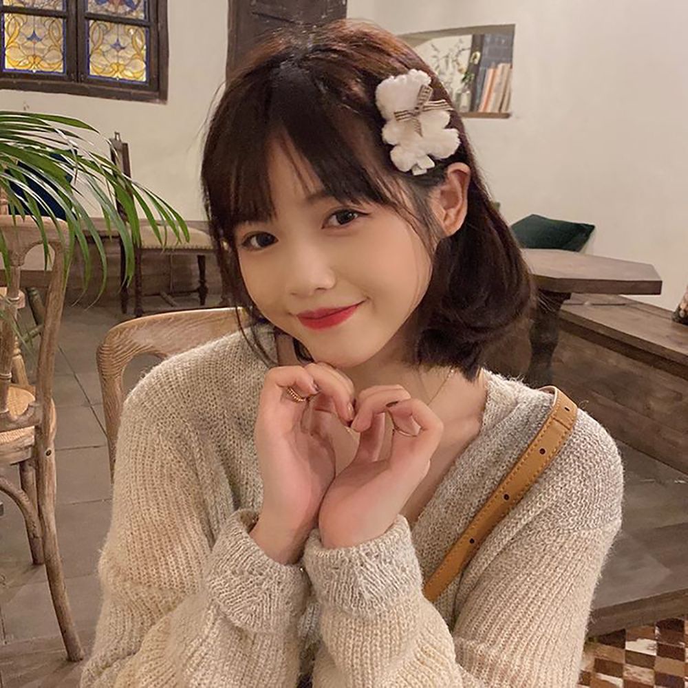 Kẹp tóc hình chú gấu hoạt hình phong cách Hàn Quốc đơn giản cho nữ