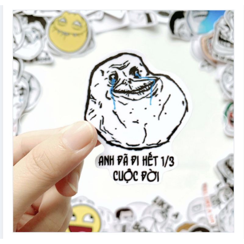 Bộ sticker 10-50 hình mặt troll meme