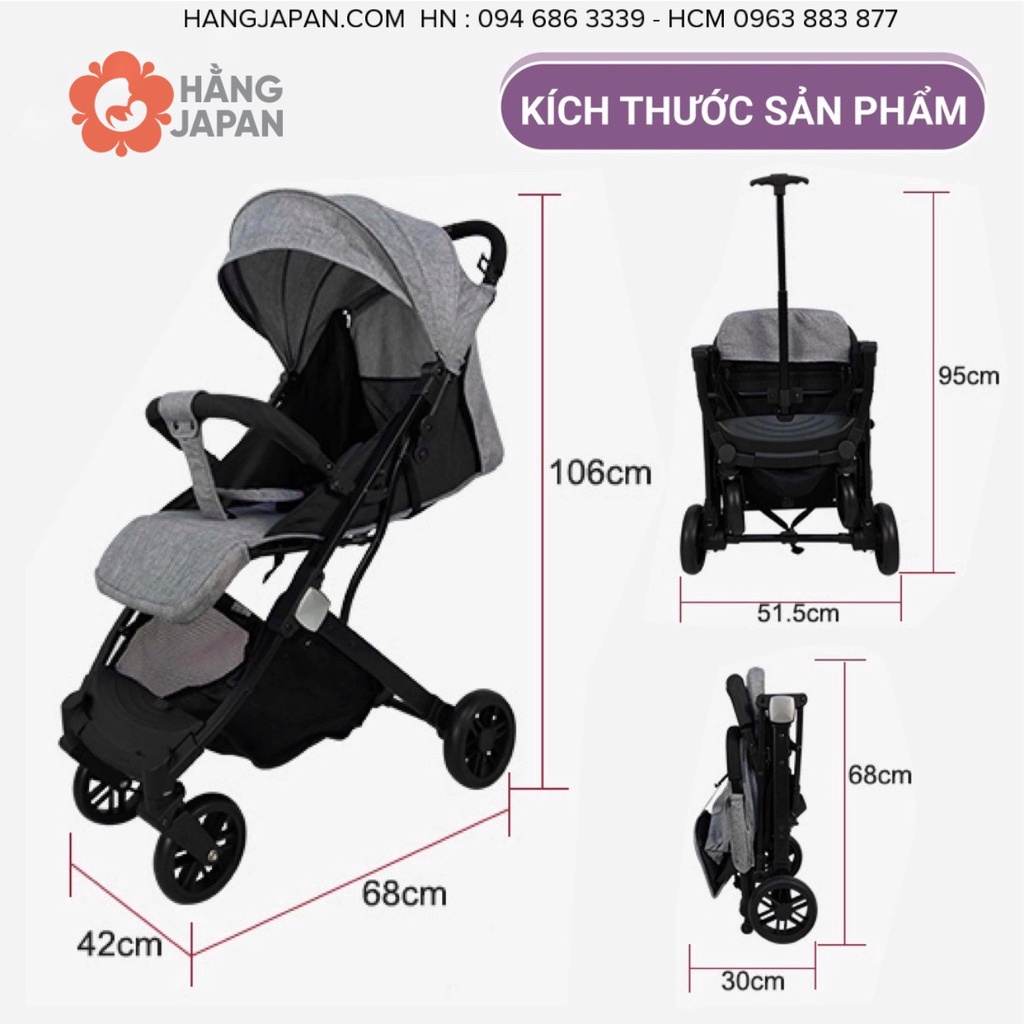 Xe đẩy cao cấp Mastela siêu bền, nhẹ, gấp gọn cho bé từ sơ sinh