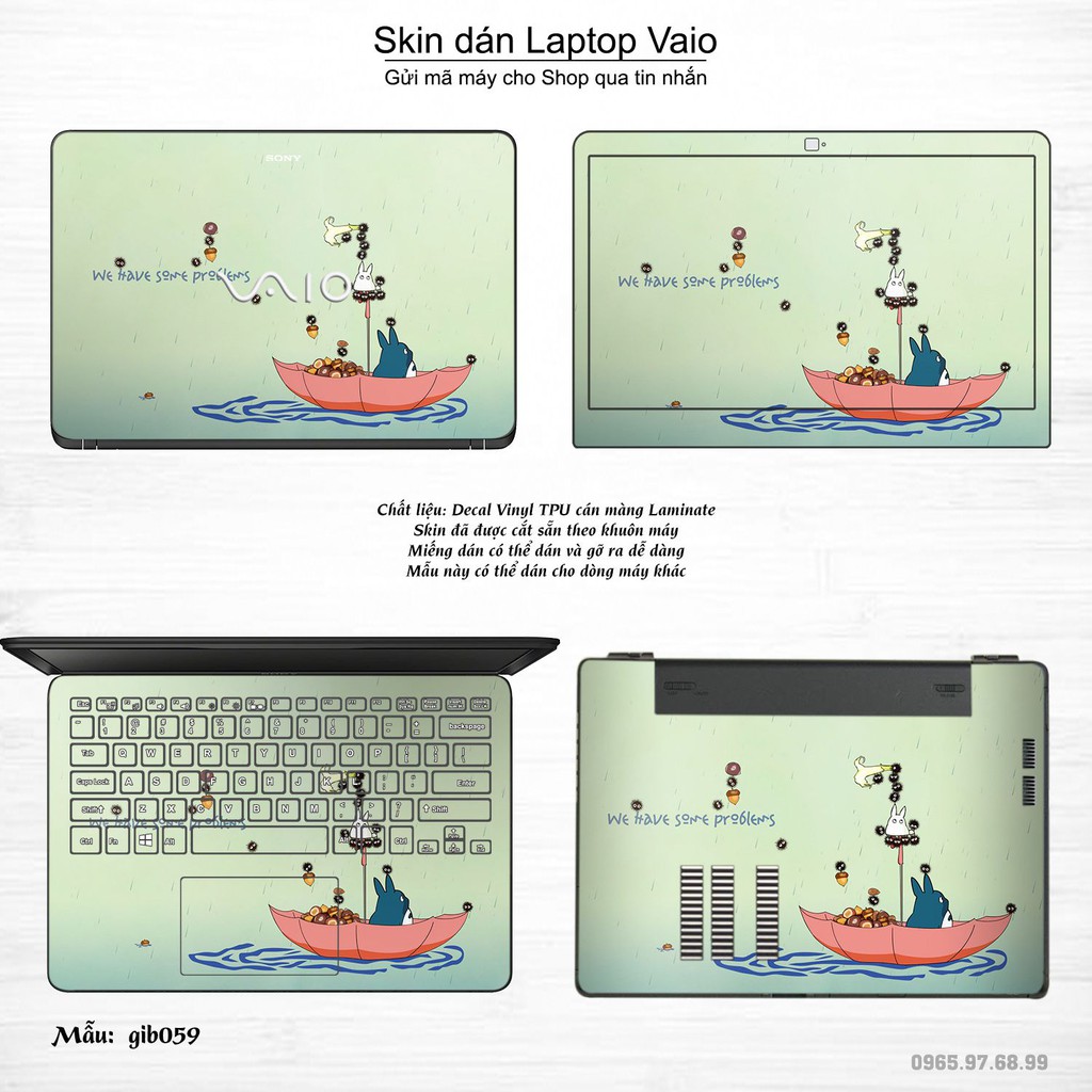 Skin dán Laptop Sony Vaio in hình Ghibli nhiều mẫu 9 (inbox mã máy cho Shop)