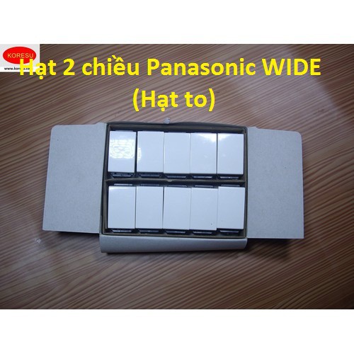 Combo 10 Hạt công tắc 2 chiều (đảo chiều) Panasonic WIDE (Hạt to)