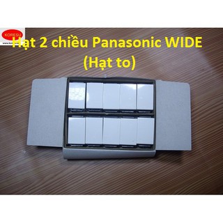 Combo 10 Hạt công tắc 2 chiều (đảo chiều) Panasonic WIDE (Hạt to)