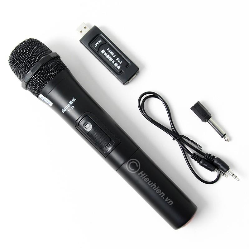 Micro Không Dây V10 Cho Loa Kéo - Loa Amply [ Bắt Sóng Mạnh]