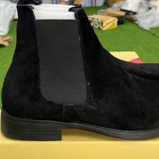 Giày chelsea boot da lộn đen cao cấp