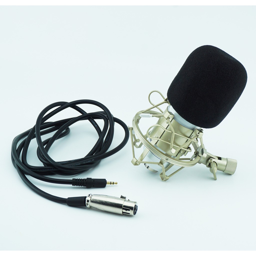 Micro Thu Âm Không Cần Soundcard Mic Thu Âm Thanh Sống Động Bass Đỉnh - 1 Đổi 1