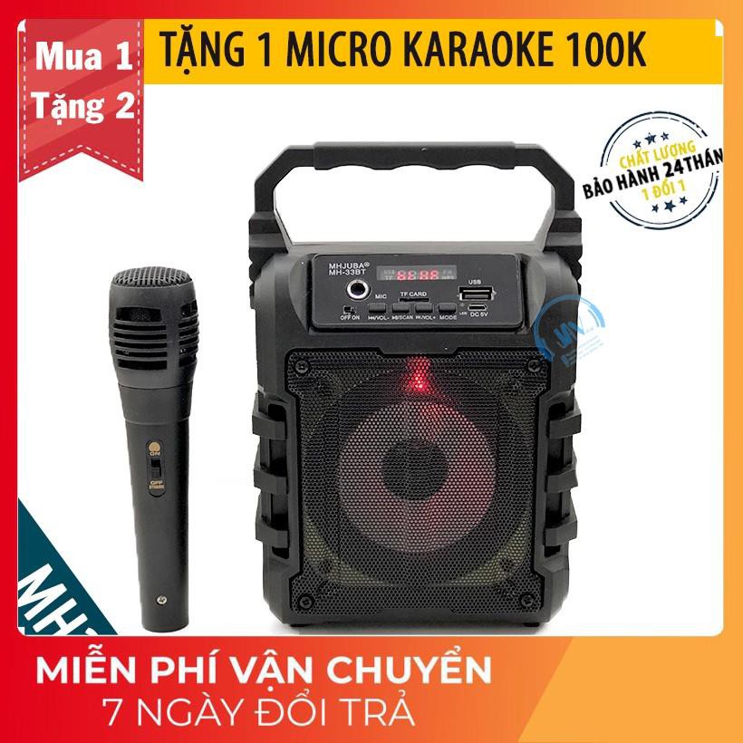 HOT- Loa Kẹo Kéo Karaoke Bluetooth Mini JAVA33bt tặng 1 mic có dây  - Loabluetooth