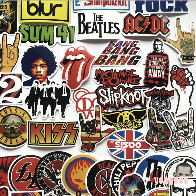 Set 50 miếng dán trang trí họa tiết graffiti dành cho vali ván trượt máy tính xách tay