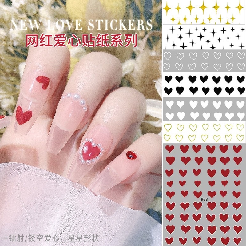 Sticker 3d dán móng nhiều mẫu